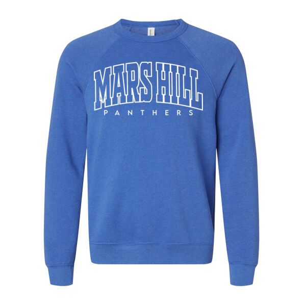 Arched Mars Hill  - Unisex Sponge Fleece Raglan Sweatshirt Thumbnail