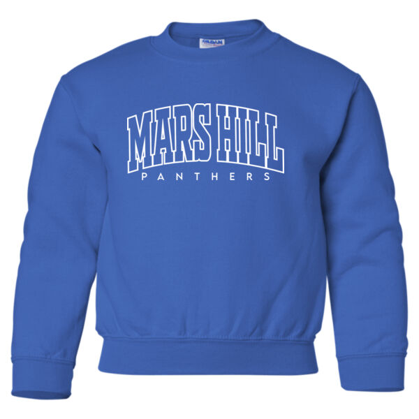 Arched Mars Hill  - Heavy Blend Youth Crewneck Sweatshirt Thumbnail