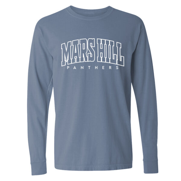 Arched Mars Hill  - Garment Dyed Heavyweight Ringspun Long Sleeve T-Shirt Thumbnail