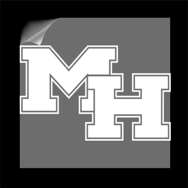 One Color MH  - Small Logo UV DTF Sticker -  Label Size Thumbnail